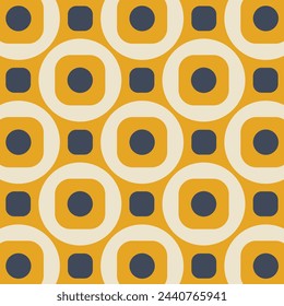 vintage seventies seamless pattern authentic design for digital and print media