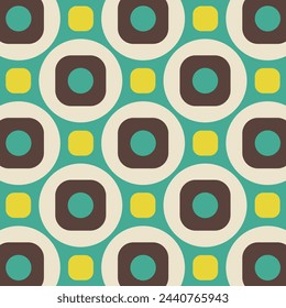 Vintage Seventies nahtloses Muster Authentisches Design für digitale Medien und Printmedien