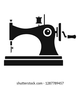 Vintage sew machine icon. Simple illustration of vintage sew machine vector icon for web design isolated on white background
