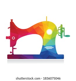 Vintage sewing machine icon. Simple illustration of manual stitching machine icon for web design isolated on white background.	