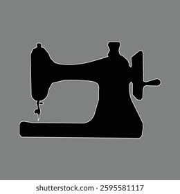 vintage sewing machine, sewing machine vector illustration, 