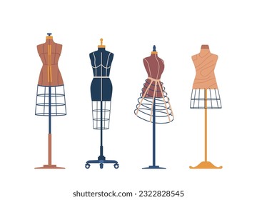 Vintage Sewing Mannequins, Essential Tool For Dressmakers And Fashion Designers, Provide Representation Of Human Form