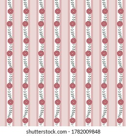 Vintage Shabby Chic nahtloses Muster. rosafarbene Roseneleganz und süße Blume. Kann für Druck, Vorlage, Stoff, Präsentation, Textil, Banner, Poster, Wallpaper, digitale Papier verwendet werden