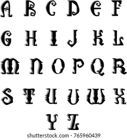 Vintage shadow font