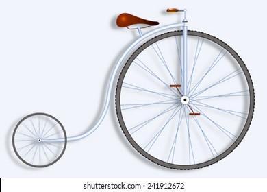 vintage shadowed bike, abstract vector art illustration, image contains transparency