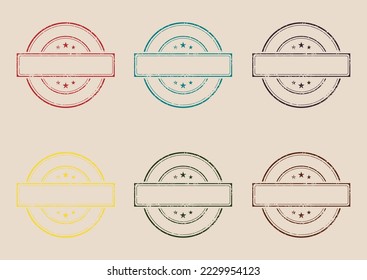 Vintage Shape Design Vector In Different Colors