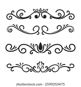 Vintage Shapes ornament vector set 