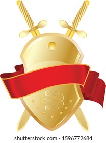 Vintage shield illustration vector art