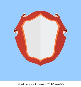 Vintage shield, vector icon. Template for your design