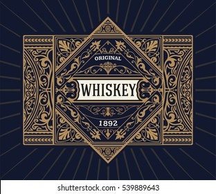 Vintage shield for whiskey packing