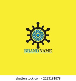 vintage ship rudder simple logo
