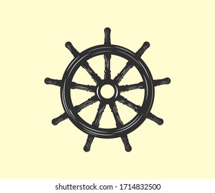 vintage ship wheel you can using in your creative project or any other perpose