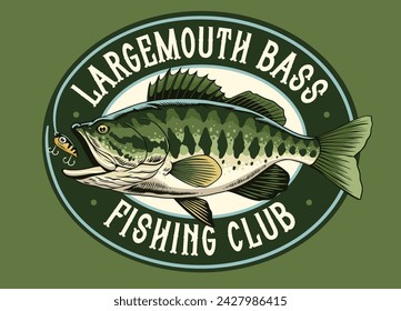 Vintage Shirt Design of Largemouth Bass