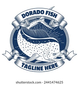 Vintage Shirt of Dorado Fish Illustration Design