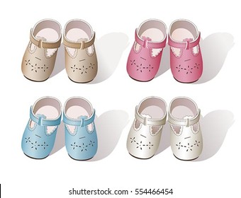  Vintage shoes baby set