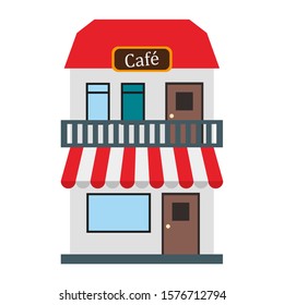 Vintage Shopping Cafe Simple Flat Design