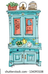 Vintage Sideboard - Cartoon