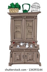 Vintage Sideboard - Cartoon