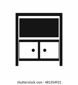 Vintage sideboard in simple style isolated on white background vector illustration