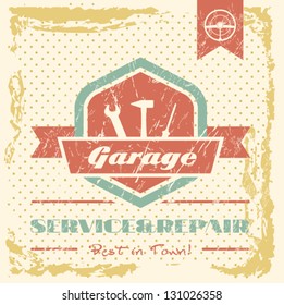 Vintage sign - Classic Garage - Vector EPS10