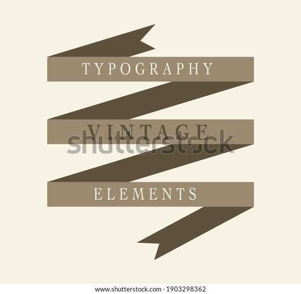 Vintage signs and elements\
on white background. Classical vintage and retro elements, vector\
illustration