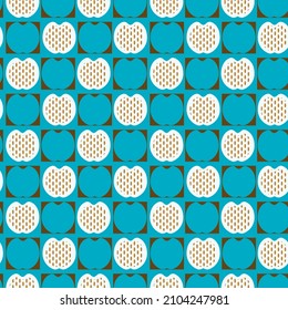 Vector de manzanas de silueta vintage de repetición sin fisuras