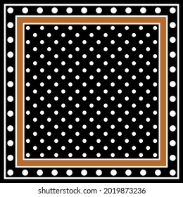 Vintage silk scarf design. Vector Illustration.