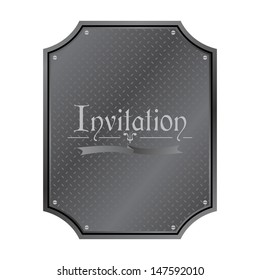 vintage silver gold plate ribbon invitation