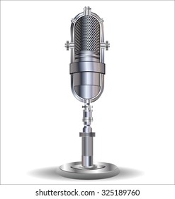 Vintage silver microphone