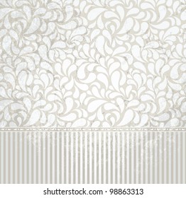 Vintage silver  wallpaper in grunge style. Grunge effect can be removed. EPS 8 vector illustration.