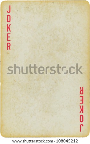 vintage simple background : playing card - joker