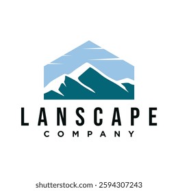 Vintage simple concept mountain Logo design vector creative illustration