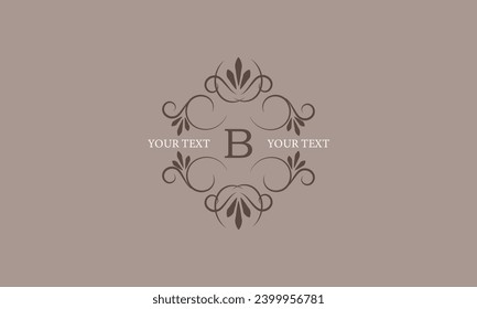 Vintage einfache elegante Monogramm mit Zeichen B. Anspruchsvolles Vektorlogo im minimalistischen Stil