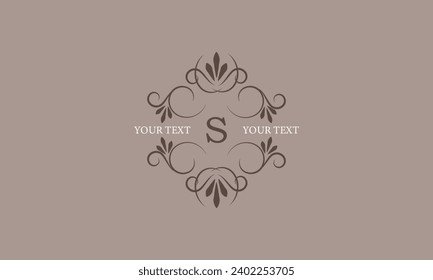 Vintage simple elegant monogram with sign S. Sophisticated vector logo in minimalist style