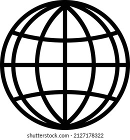 Vintage simple globe vector design illustration 