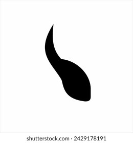  Vintage simple diseño de icono de esperma.