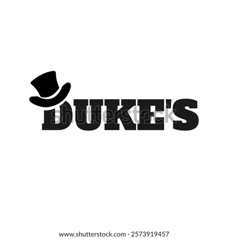 vintage simple wordmark dukes word logo design graphic vector illustrations