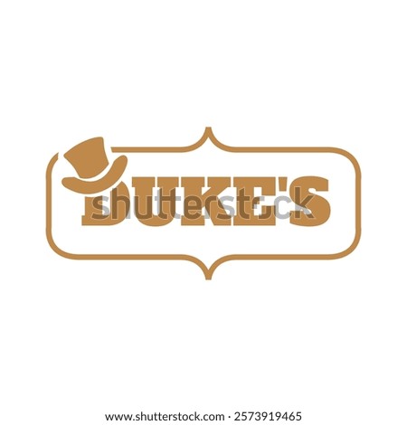 vintage simple wordmark dukes word logo design graphic vector illustrations