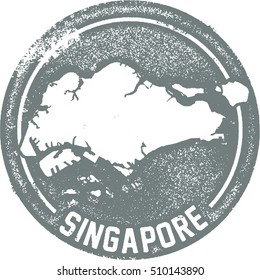 Sello de país asiático de Singapur vintage