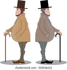 Vintage Sir with a Stick Vector