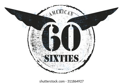 vintage sixties stencil shield
