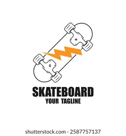 Vintage skateboarding logo, skateboarding shop, skateboarding club. suitable for brand, apparel, badge, emblem, shop, clothes, sticker, t-shirt design