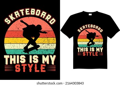 Vintage skating  t shirt design vector file 