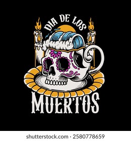 vintage skeleton illustration for apparel or clothing, skeleton clothing design