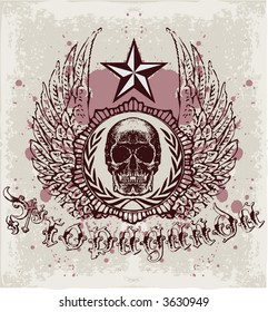 vintage skull emblem