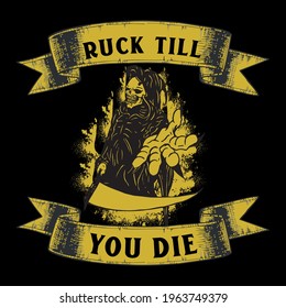 Vintage skull  emblem T Shirt design Template