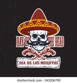 Vintage Skull Label Design