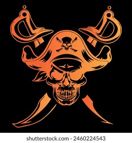 vintage skull logo design vector file