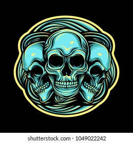 Vintage skull vector