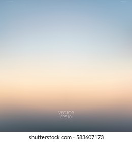 Vintage sky background in sunset for template design. Vector illustration.